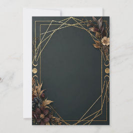 Convites Casamento Boho Dark Academia