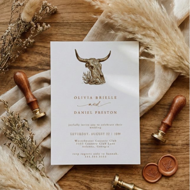 Convites Casamento Boho de Grama das Pampas Rústico Ocident (Criador carregado)