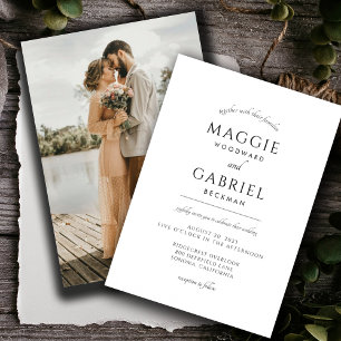 Convites Casamento Boho de Minimalista Moderno