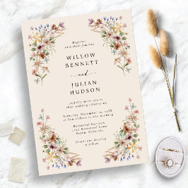 Convites Casamento Boho Flor Silvestre
