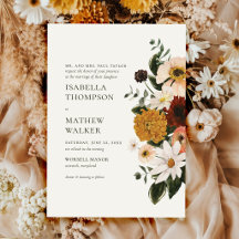 Casamento Boho Flor Silvestre de Outono Borgonha