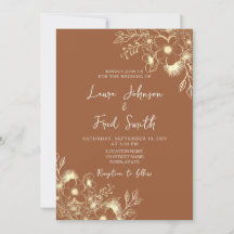 Casamento Boho Flor Silvestre Laranja Queimada