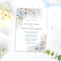 Casamento Boho Floral Azul Romântico e Elegante