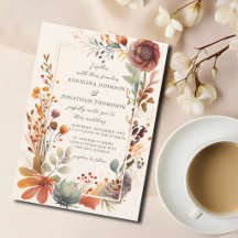 Casamento Boho Floral Outono Vintage em Marfim