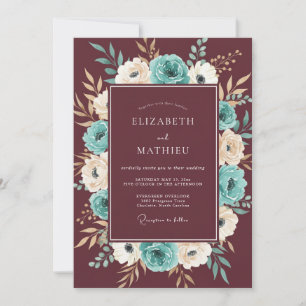 Convites Casamento Boho Intrincado Marrom