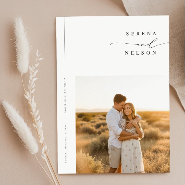 Convites Casamento Boho Minimalista com Orçamento Acessível (Criador carregado)