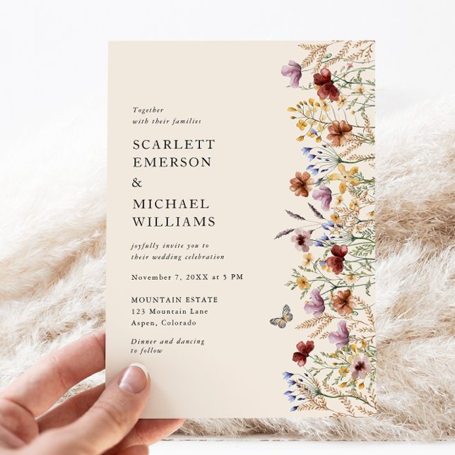 Convites Casamento Boho Moderno (Modern Boho Wedding Invitation
)