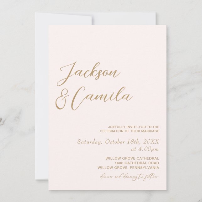 Convites Casamento Boho na Praia  (Frente)