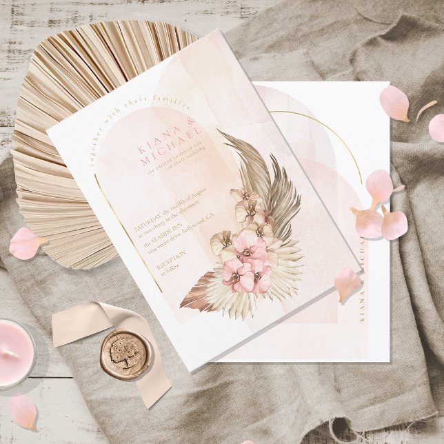 Convites Casamento Boho Oasis ID959 (Criador carregado)