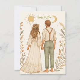 Convites Casamento Boho Rústico Cowboy Save the Date