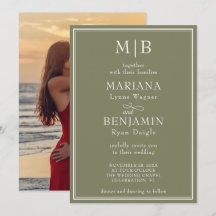 Casamento Boho Verde Minimalista Moderno com Foto