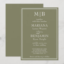 Casamento Boho Verde Minimalista Moderno de Borda