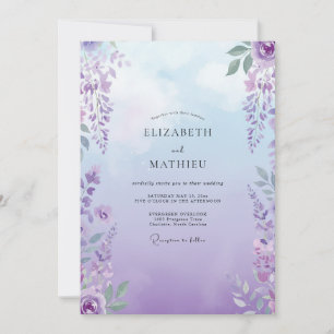 Convites Casamento Boho Violeta Glícine