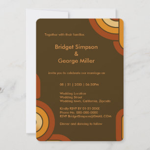 Convites Casamento Bold Retro 1970