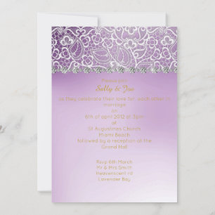 Convites Casamento bonito de Diamante de Roxo