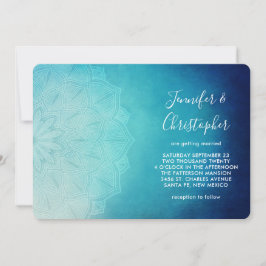 Convites Casamento bonito de Mandala Abstrato