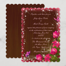 Casamento Borboleta Floral Rosa Madeira Rústica