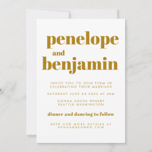 Convites Casamento Botânico All-in-One da Groovy Retro 70s