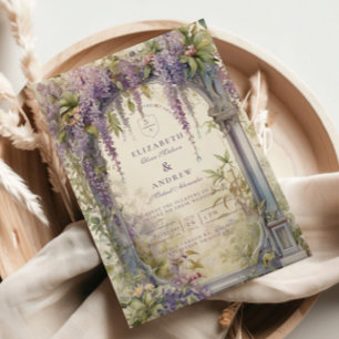 Convites Casamento Botânico Arco de Wisteria