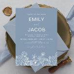 Convites Casamento Botânico Azul-Dusty<br><div class="desc">Ponha o tom para o seu casamento botânico azul empoeirado com suites de convite encantadores. A maneira perfeita de anunciar seu grande dia aos seus amigos e família, esses convites darão aos seus hóspedes uma espreitadela da beleza botânica que os espera. A suíte de convites deve refletir a beleza do...</div>