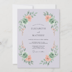 Convites Casamento Botânico Boêmio Lilás