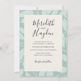 Convites Casamento botânico Boho azul