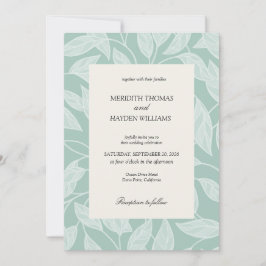 Convites Casamento botânico Boho azul