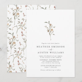 Convites Casamento Botânico Boho Minimalista