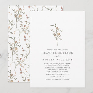 Convites Casamento Botânico Boho Minimalista
