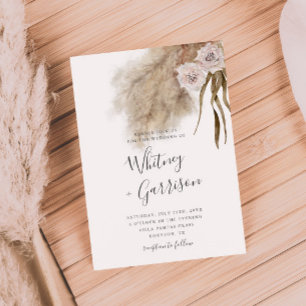 Convites Casamento Botânico Boho Pampas