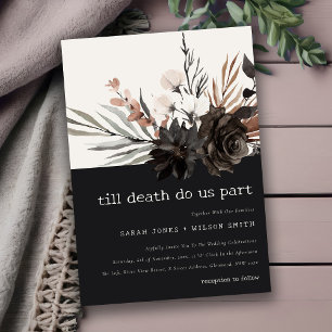 Convites Casamento Botânico Bótico Rust Negro