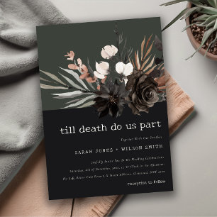 Convites Casamento Botânico Bótico Rust Negro