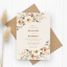 Casamento Botânico de Aquarela Floral Elegante