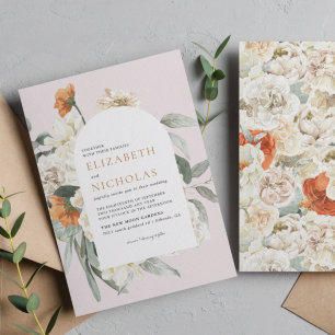 Convites Casamento Botânico de Floral Boho