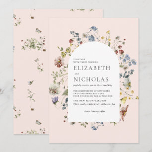 Convites Casamento Botânico de Verduras Flor Silvestre