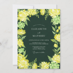 Convites Casamento Botânico Deslumbrante Verde Floresta