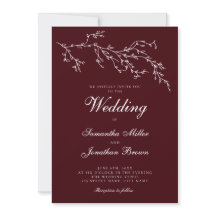 Casamento Botânico Elegante Burgundy & Ivory