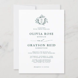 Convites Casamento Botânico Emerald Greenery Vintage