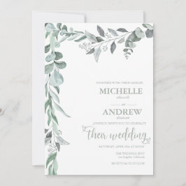 Convites Casamento Botânico Eucalyptus