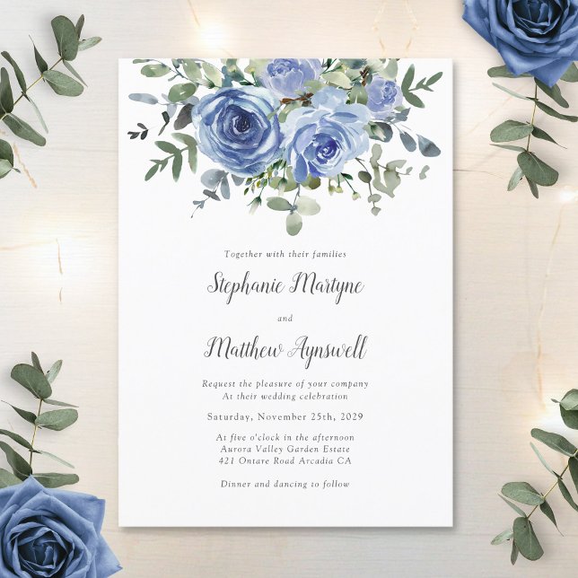 Convites Casamento Botânico Eucalyptus Azul Dusty (Criador carregado)