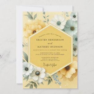 Convites Casamento Botânico Flor de Amarelo