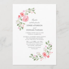 Convites Casamento Botânico Floral de Aquarela