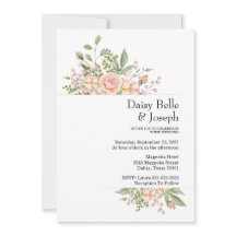 Casamento Botânico Floral Elegante Rosa Rosa