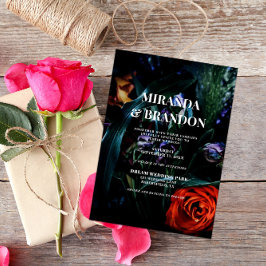 Convites Casamento Botânico Floral Negro