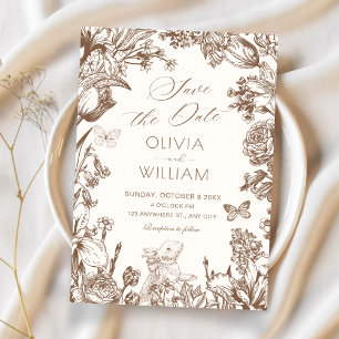 Convites Casamento botânico floral vintage