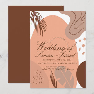 Convites Casamento Botânico Formas Orgânicas Arco Tropical