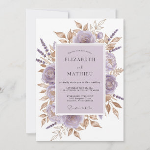 Convites Casamento Botânico Lavanda Divina