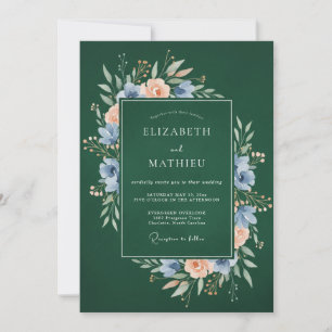 Convites Casamento Botânico Mal-humorado Floresta Verde