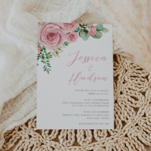 Convites Casamento Botânico Modern Blush Elegance