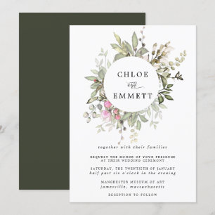 Convites Casamento Botânico Modern Boho